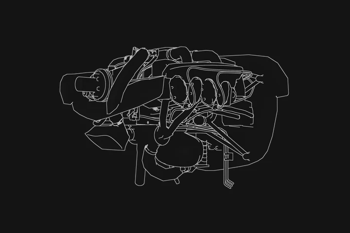 Reconstrucción alámbrica del tren motor de un Diamond DA20