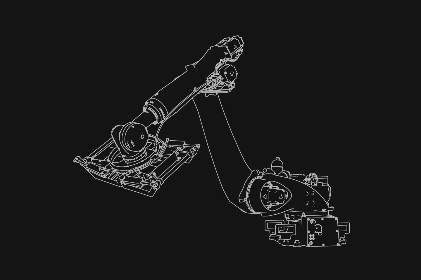 Reconstrucción alámbrica de una celda robótica