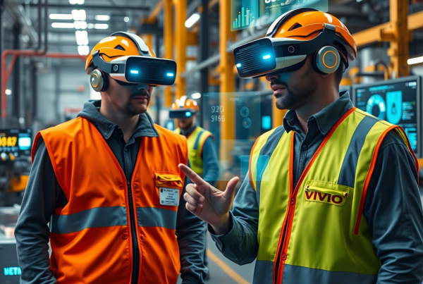 Casco de realidad mixta Vivo: Innovación para la capacitación industrial En un mundo industrial cada vez más exigente, la tecnología juega un papel fundamental para garantizar la seguridad y eficiencia de las operaciones. El casco de realidad mixta Vivo, Vision Discovery Edition, emerge como una herramienta innovadora que transforma la manera en que las empresas abordan la capacitación inmersiva y el monitoreo en entornos de alto riesgo. Características destacadas del casco de realidad mixta Vivo El Vision Discovery Edition de Vivo se distingue por integrar tecnología avanzada en un diseño ergonómico, pensado para sesiones prolongadas sin sacrificar comodidad ni rendimiento. Entre sus especificaciones más relevantes encontramos: Pantalla micro-LED de alta resolución que ofrece un amplio campo visual, creando una experiencia inmersiva realista tanto para realidad aumentada como virtual. Sensores y cámaras integrados que permiten un seguimiento preciso de manos y del entorno, facilitando interacciones naturales sin necesidad de mandos físicos. Soporte para aplicaciones de realidad aumentada, virtual y mixta, brindando versatilidad para múltiples casos de uso en la industria. Diseño ligero que minimiza la fatiga, factor crucial para mantener la concentración y seguridad durante el entrenamiento y las operaciones reales. Beneficios del casco de realidad mixta Vivo para seguridad industrial La adopción del casco de realidad mixta Vivo representa un salto cualitativo en los protocolos de entrenamiento y supervisión. Entre los principales beneficios para industrias de alto riesgo destacan: Capacitación inmersiva que replica situaciones reales complejas, reduciendo la dependencia de costosos simuladores físicos y disminuyendo riesgos durante el aprendizaje. Visualización en tiempo real de datos críticos superpuestos en el campo visual, permitiendo una toma de decisiones más rápida y efectiva. Interacciones intuitivas que mejoran la ergonomía y reducen distracciones, gracias al seguimiento manual sin dispositivos externos. Mayor eficiencia operativa mediante la integración de entrenamientos personalizados y simuladores industriales específicos para cada sector. Aplicaciones prácticas en sectores de alto riesgo En minería, energía, construcción y manufactura, el casco de realidad mixta Vivo puede ser un aliado estratégico para: Entrenar equipos en protocolos de seguridad complejos y manejo de maquinaria pesada. Realizar inspecciones virtuales y mantenimiento predictivo con información aumentada superpuesta sobre el equipo real. Optimizar la coordinación y comunicación en tiempo real durante operaciones críticas. Doble 3D y la capacitación inmersiva con tecnología de punta En Doble 3D, reconocemos el potencial disruptivo de dispositivos como el casco de realidad mixta Vivo para el futuro del entrenamiento y la seguridad industrial. Nuestra propuesta combina soluciones personalizadas de realidad virtual, realidad mixta y WebGL que se integran sin interrumpir los sistemas LMS existentes en la empresa. Con un soporte perpetuo y atención dedicada, diseñamos simuladores industriales y entrenamientos VR que maximizan el valor de tecnologías avanzadas, ayudando a líderes en operaciones y jefes de HSEC a implementar programas de formación más efectivos, seguros y rentables. La revolución del entrenamiento VR en industrias críticas La incorporación de la realidad virtual y la realidad mixta en procesos industriales no es solo una tendencia tecnológica, sino una necesidad para mejorar la seguridad, disminuir costos y aumentar la productividad. El casco de realidad mixta Vivo es un claro ejemplo de cómo la tecnología industrial evoluciona hacia soluciones más intuitivas y adaptables. Su capacidad para ofrecer una experiencia inmersiva robusta, junto con la expertise de Doble 3D en capacitación inmersiva, abre nuevas posibilidades para el desarrollo de talentos y la gestión de riesgos en sectores de alto impacto. En conclusión, la aparición del casco de realidad mixta Vivo representa una oportunidad inigualable para las industrias que buscan mantenerse a la vanguardia en seguridad y eficiencia. La adopción de estas tecnologías transformadoras, sumadas a soluciones integrales como las que ofrece Doble 3D, permite impulsar una capacitación industrial más inteligente y segura. ¿Listo para transformar la capacitación en su empresa? En Doble 3D, creamos soluciones de entrenamiento inmersivo que se adaptan a sus necesidades y se integran con sus plataformas actuales. Contacte a uno de nuestros especialistas