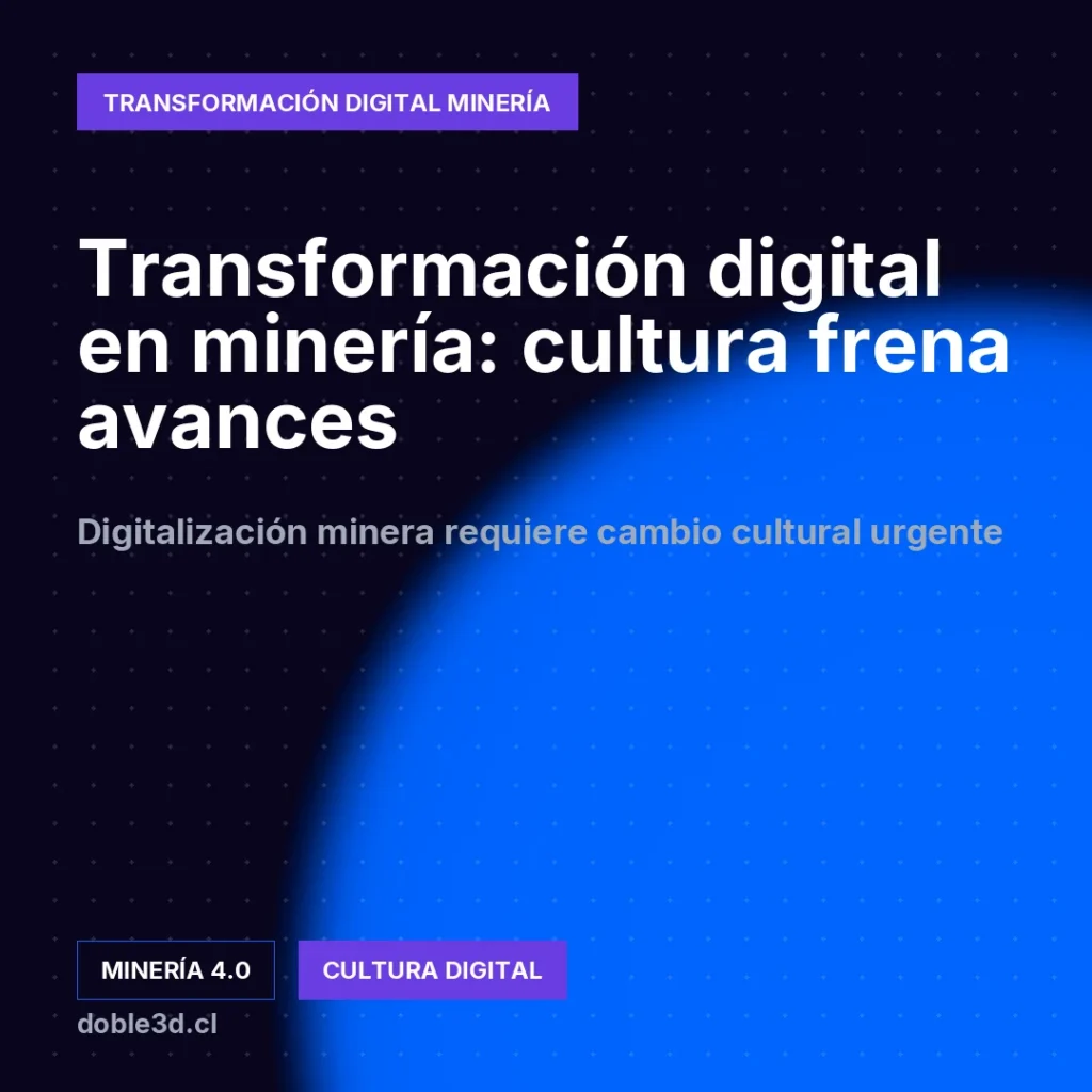 Transformación digital en minería: cultura frena avances