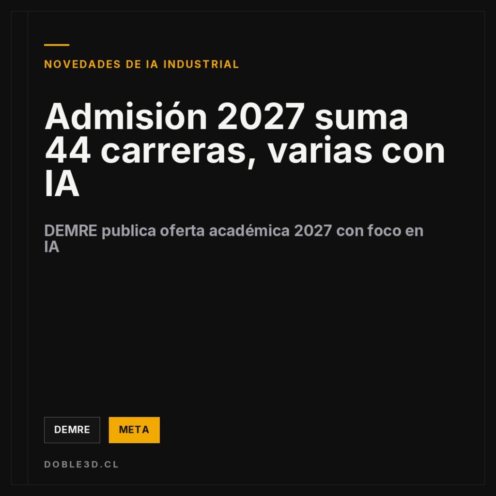 Admisión 2027 suma 44 carreras, varias con IA