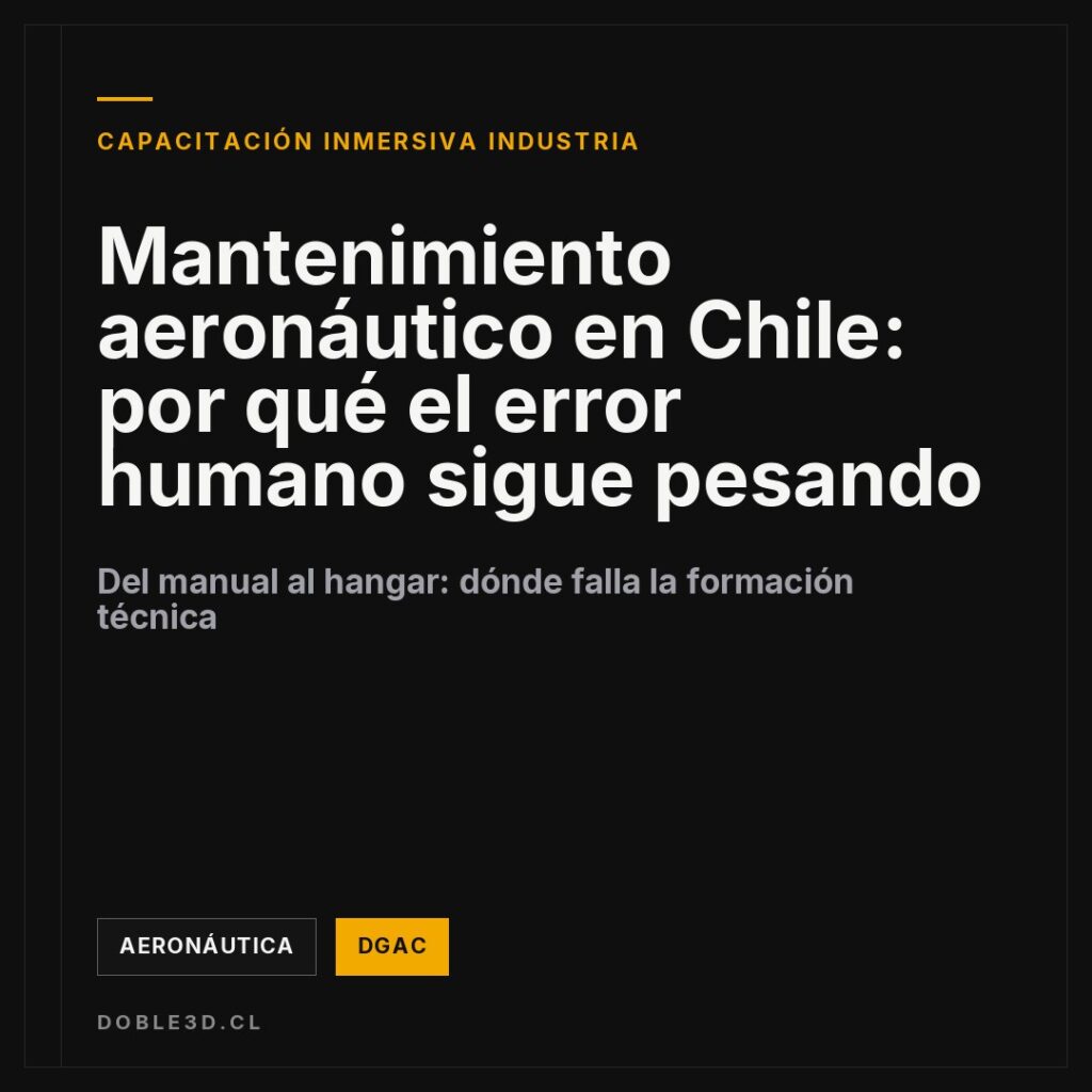 Mantenimiento aeronáutico en Chile: por qué el error humano sigue pesando